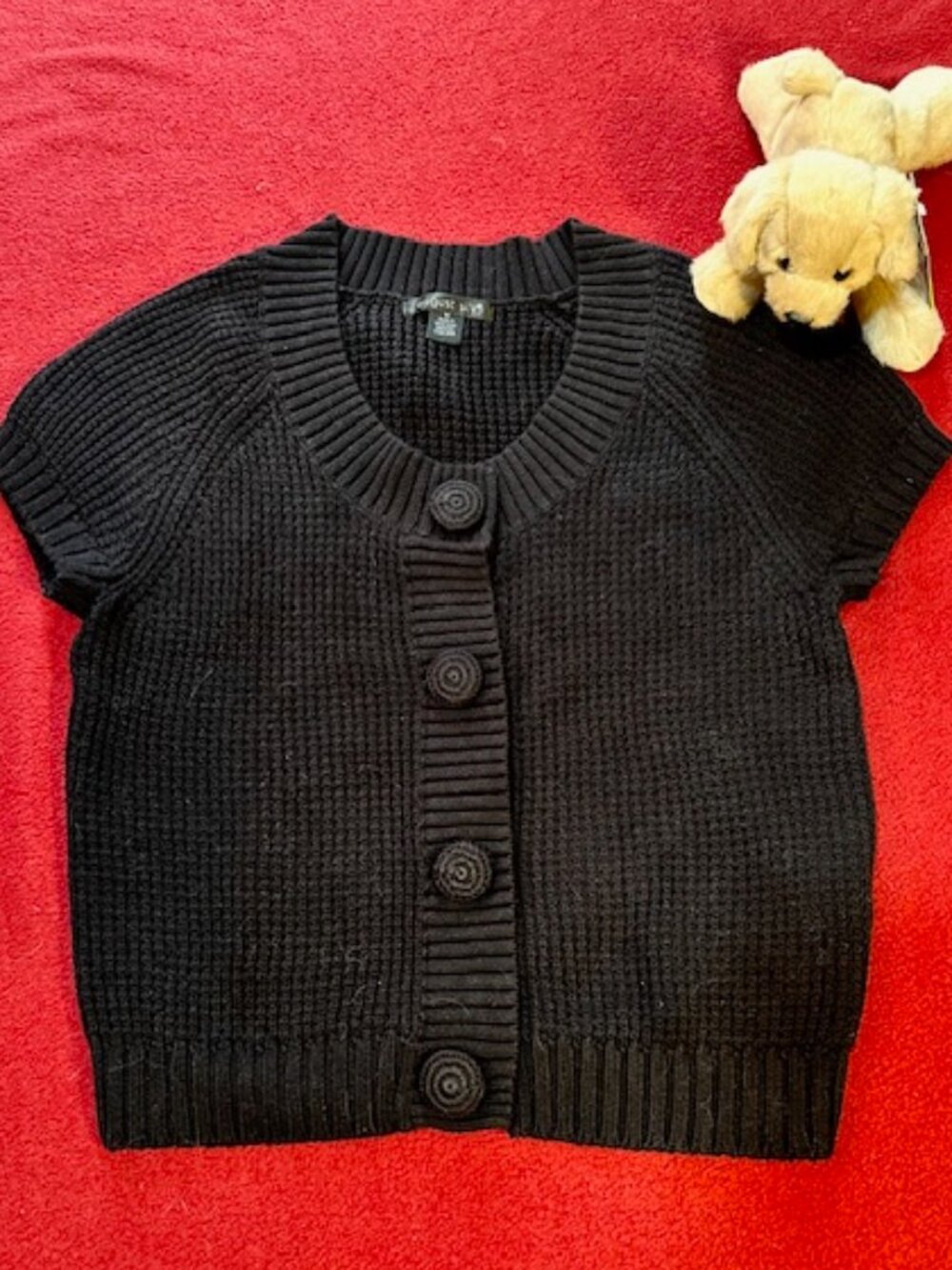 August Silk Button Down Sweater - Sz M